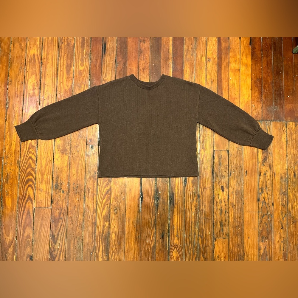 Madewell Crew Neck Sweater. Chocolate Brown. Size Medium.